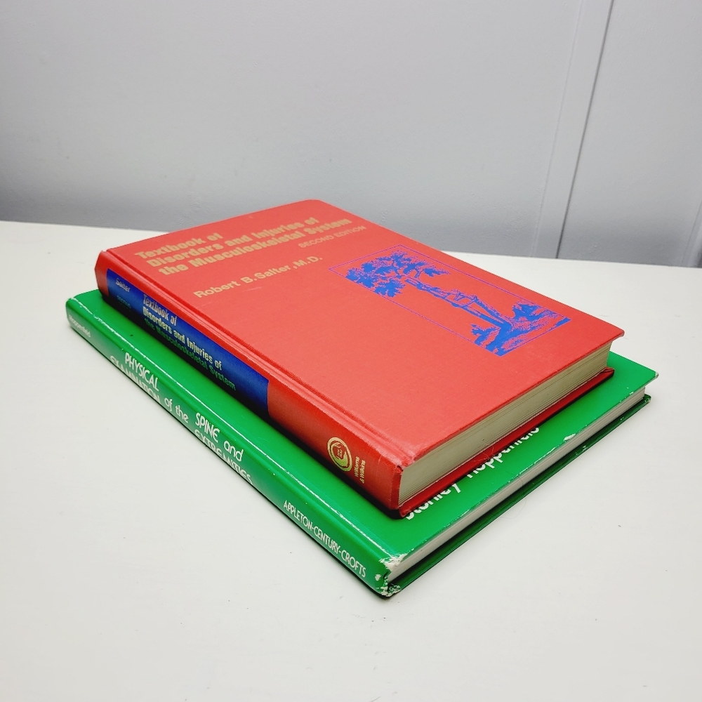 Red and Green Vintage Medical Books